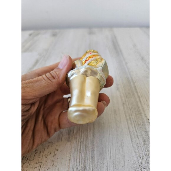 Inge glas girl drum musical Angel Gold Glass ornament Xmas tree - Picture 7 of 7
